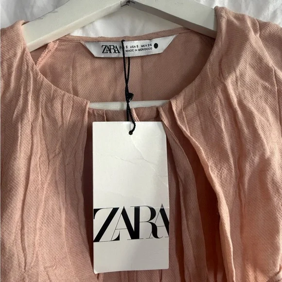 Zara Collection Ruffled Collar Shirt -Blouse - Size Small NEW - Picture 3 of 13